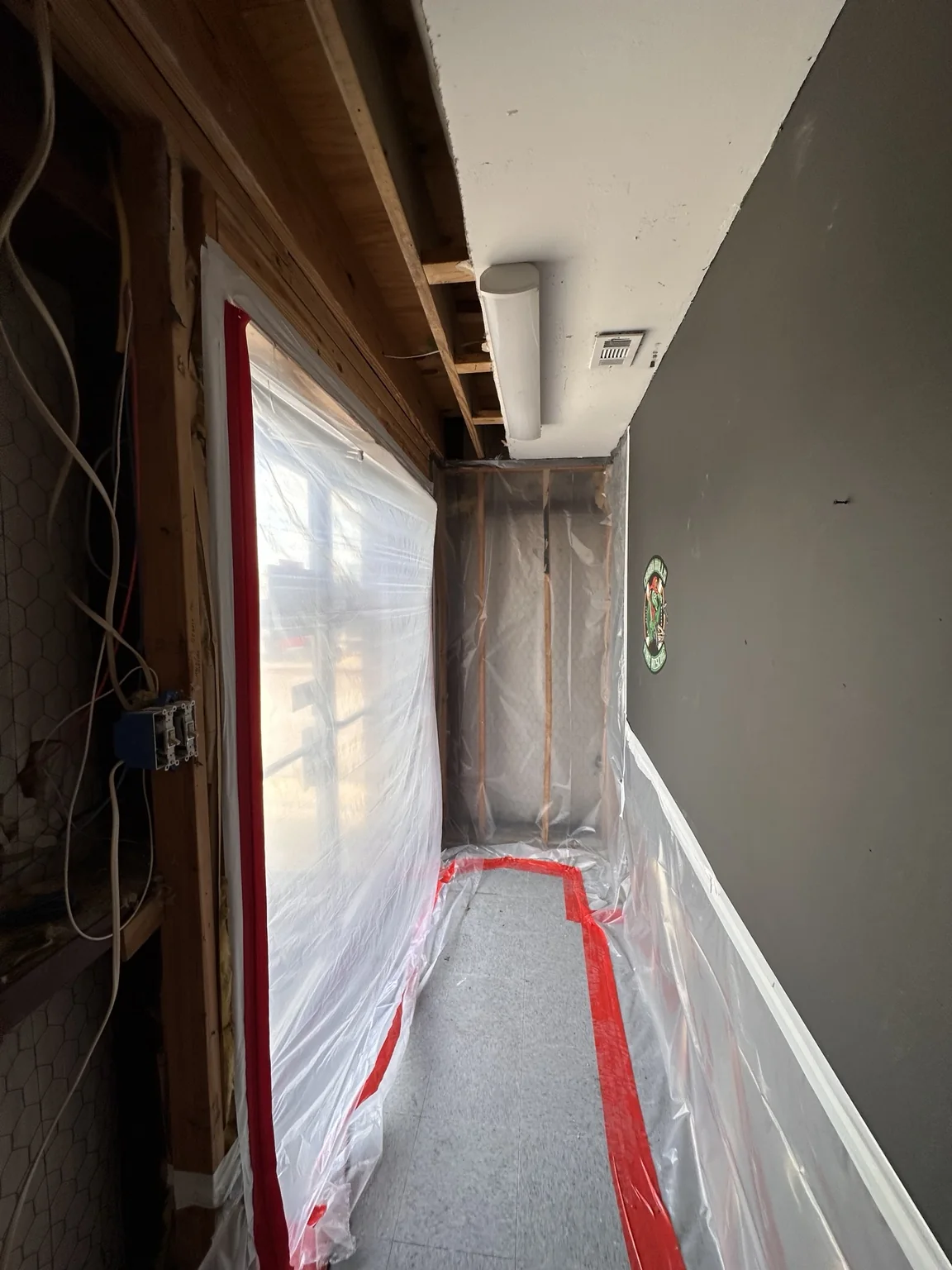 Protected corridor and controlled work zone